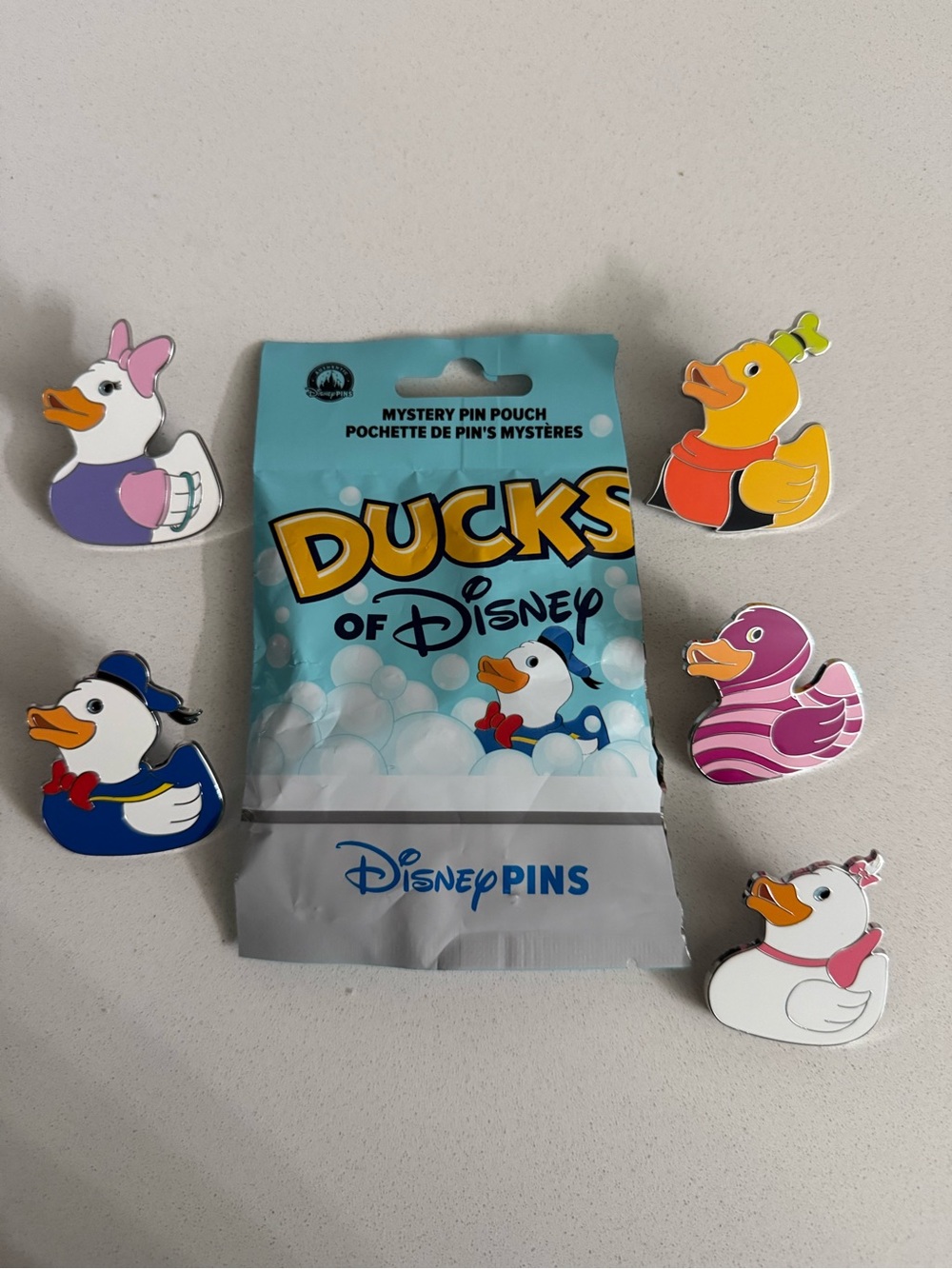 Disney Ducks Mystery Pin Pouch - Blue and White